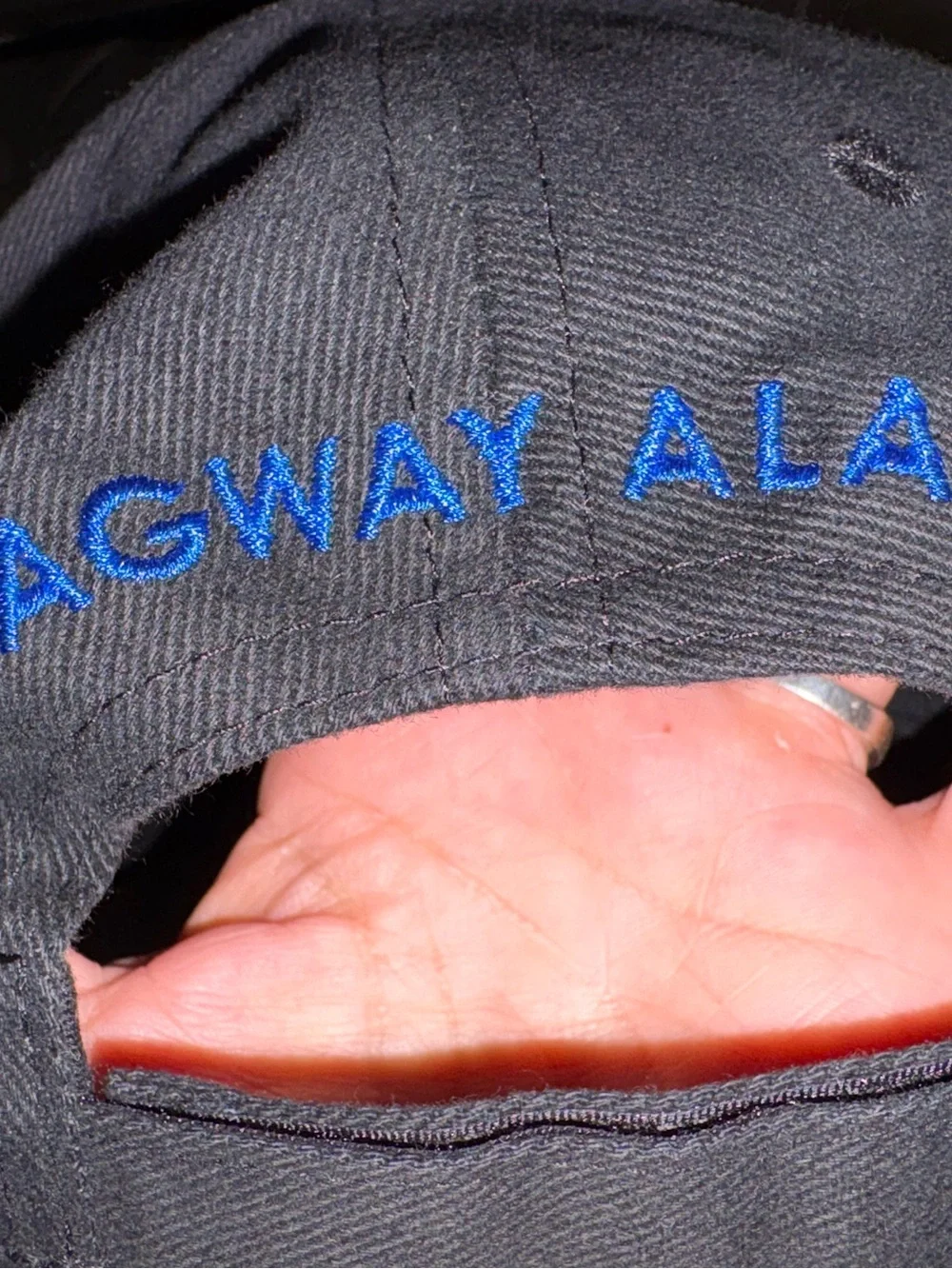White Pass & Yukon Route Hat Black Blue Adjustable Skagway Alaska 2019 NWOT